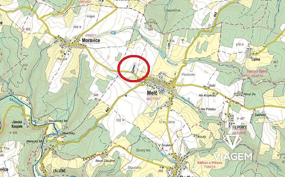 Prodej podílu 1/3 pole 6764 m²